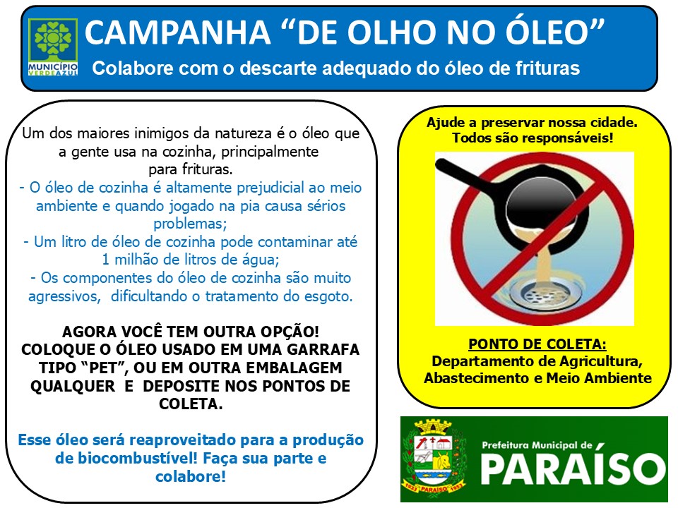 Prefeitura de Paraíso realiza a destinação adequada dos resíduos provenientes da limpeza urbana.